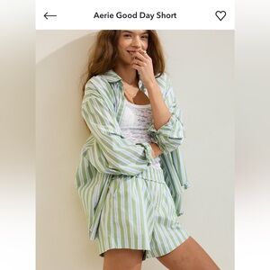 Aerie Good Day shorts and shirt set